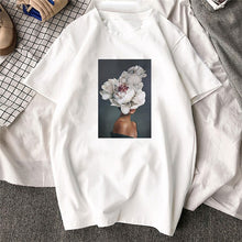 Load image into Gallery viewer, Large Size Women Hoodies Print Flowers Feather Harajuku Aesthetics Sweatshirt Women Pullovers Kpop Korean Casual Female Tops