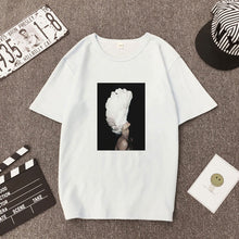 Load image into Gallery viewer, Large Size Women Hoodies Print Flowers Feather Harajuku Aesthetics Sweatshirt Women Pullovers Kpop Korean Casual Female Tops