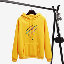 Load image into Gallery viewer, OH YES New Fashion Corduroy Long sleeves Letter Harajuku Print  Light pink Pullovers Tops O-neck Women's Hooded sweatshirt tops