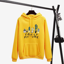 Load image into Gallery viewer, OH YES New Fashion Corduroy Long sleeves Letter Harajuku Print  Light pink Pullovers Tops O-neck Women's Hooded sweatshirt tops