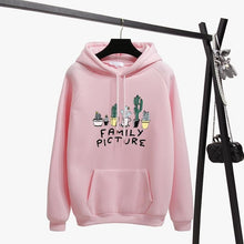 Load image into Gallery viewer, OH YES New Fashion Corduroy Long sleeves Letter Harajuku Print  Light pink Pullovers Tops O-neck Women's Hooded sweatshirt tops